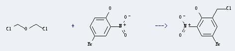 2-Nitro-4-bromophenol can react with bis-chloromethyl ether to produce 4-bromo-2-chloromethyl-6-nitro-phenol